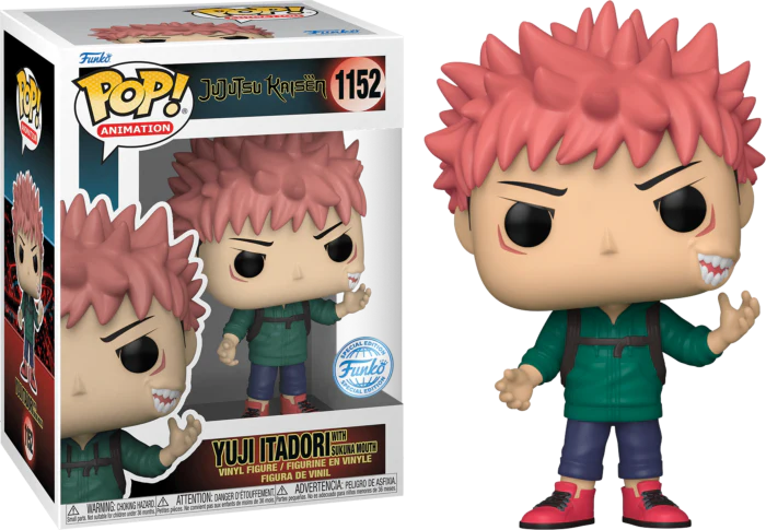 Funko Pop! Anime: Jujutsu Kaisen - Yuji Itadori with Sukuna Mouth #1152 Shared Exclusive