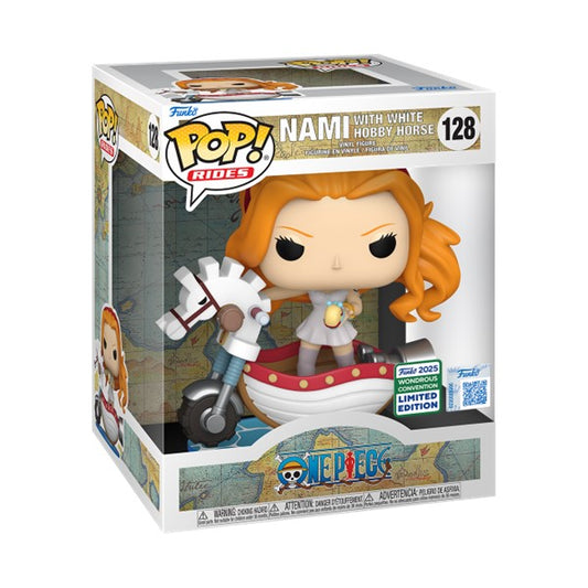 One Piece Pop!  Nami With White Hobby Horse #128 2025 Wondrous Convention Exclusive