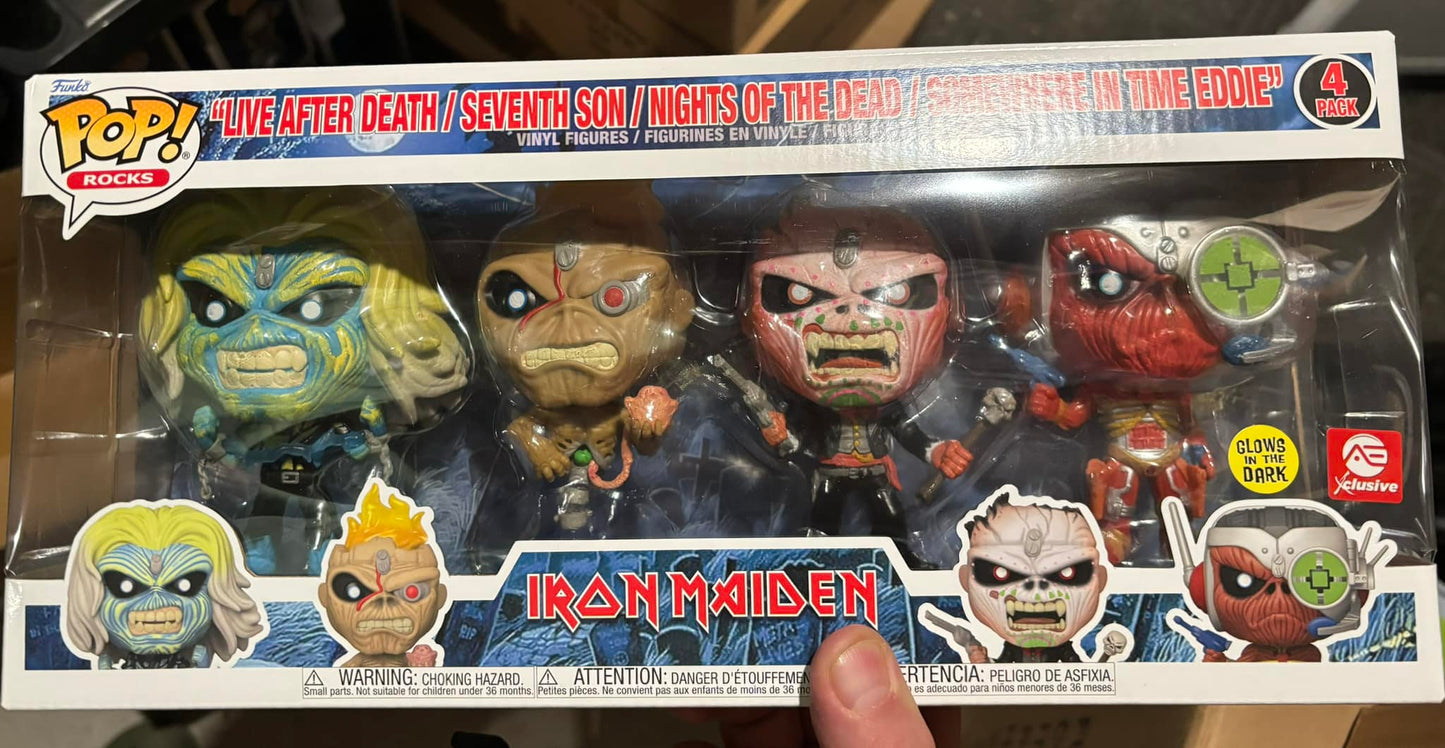 Music Funko Pop ! Iron Maiden Pop! Live After Death | Seventh Son | Nights of the Dead | Somewhere in Time Eddie AE Exclusive