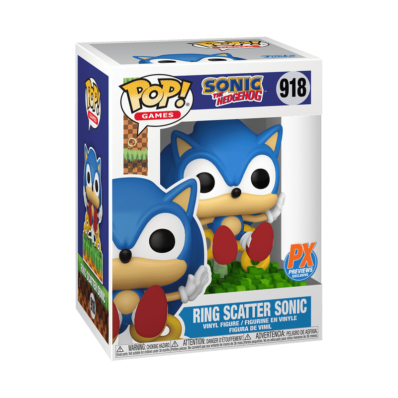 Sonic the Hedgehog Funko Pop! Sonic The Hedgehog Pop! Ring Scatter Sonic #918 px Exclusive