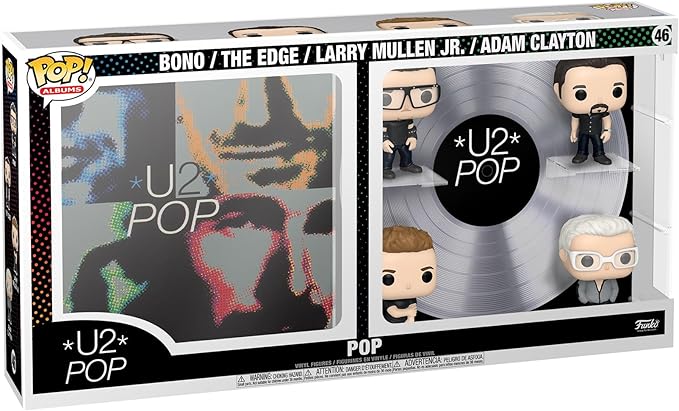 Funko Music Pop! Deluxe Albums: Funko Pop! Albums Deluxe: U2 - Pop, Bono, The Edge, Larry Mullen Jr, Adam Clayton