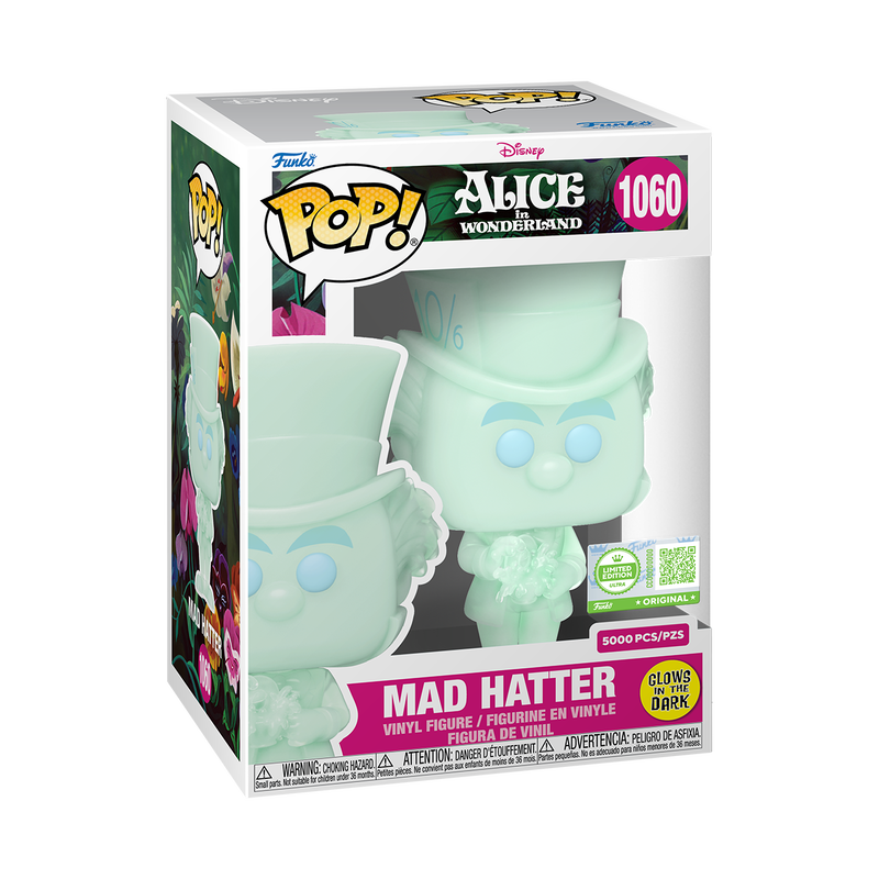 Funko Pop! Disney: Alice in Wonderland: Mad Hatter (Glow)LE 5000 #1060 preorder