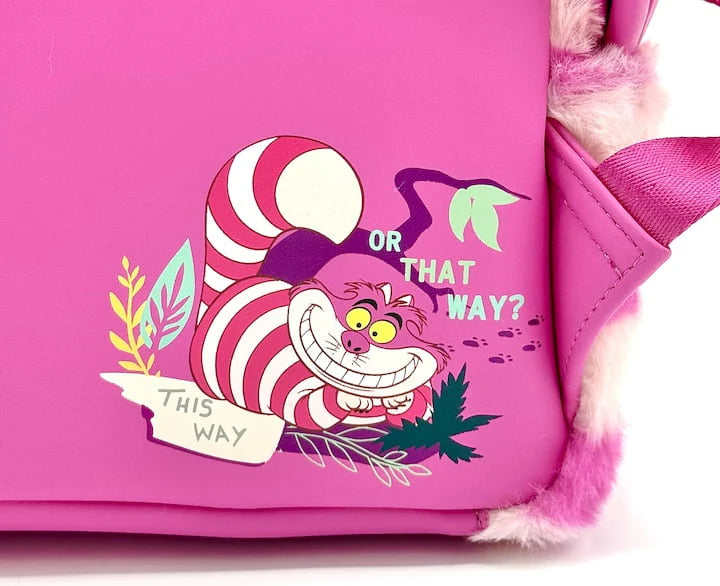 Loungefly Cheshire Cat Plush Pocket Mini Backpack Light Up Bag