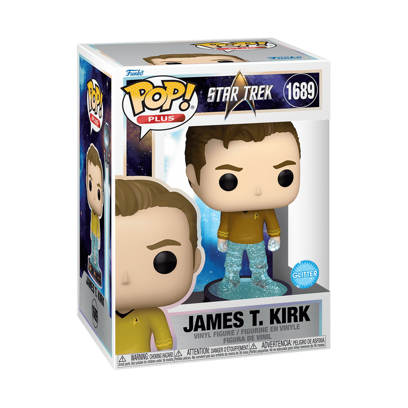 Star Trek Pop! James T. Kirk #1689 Transporter Glitter Pop Plus