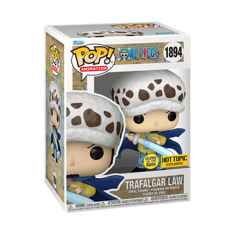 One Piece Funko Anime Pop! Trafalgar Law #1894 Hot Topic Exclusive GID