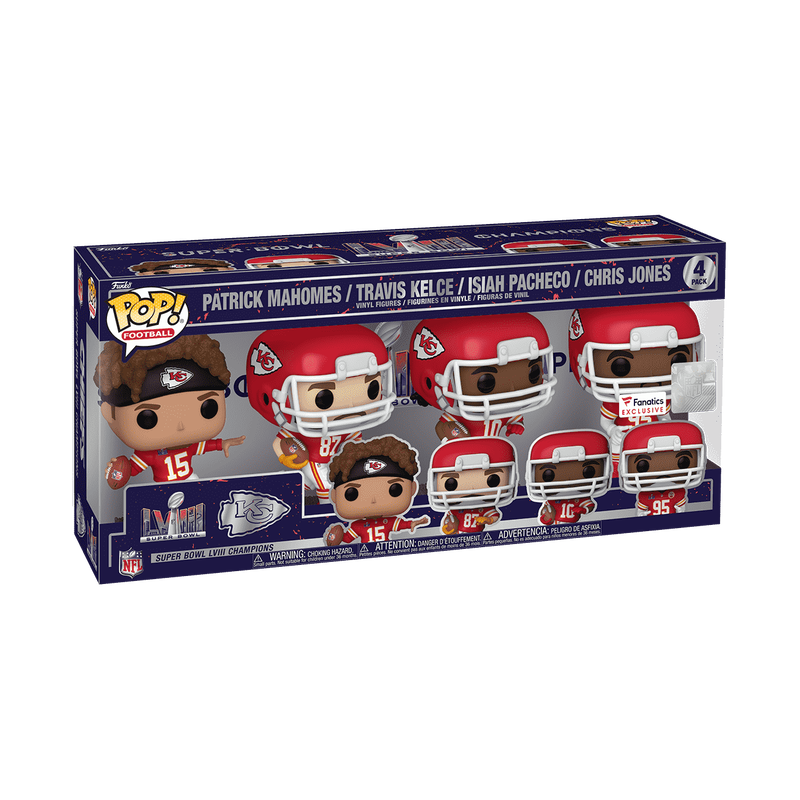 NFL Pop! Kansas City Chiefs Super Bowl 2024 4-Pack