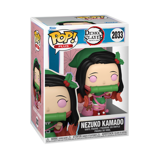 Demon Slayer Funko Pop plus !  Nezuko Kamado (Holiday Outfit) #2033 Christmas