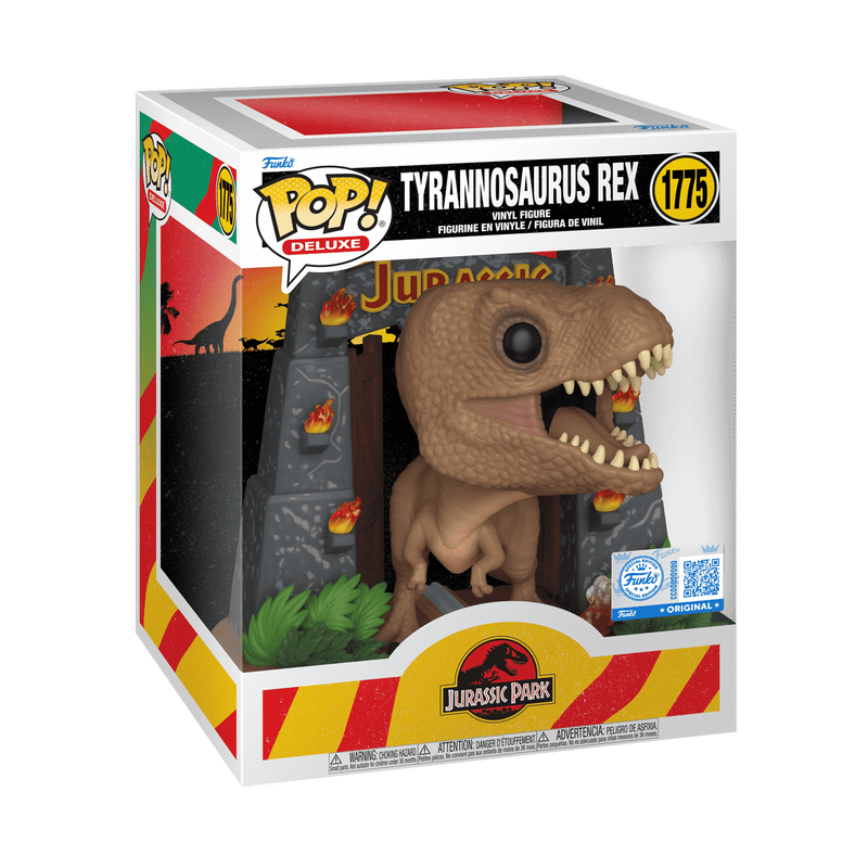 FUNKO POP! Movies:  Jurassic Park : Tyrannosaurus Rex with Gates #1775 Deluxe Exclusive