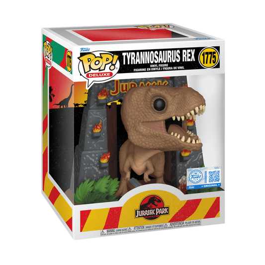 FUNKO POP! Movies:  Jurassic Park : Tyrannosaurus Rex with Gates #1775 Deluxe Exclusive