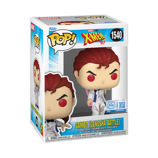 Funko Pop : Marvel X-Men 97  XMEN : Gambit Genosha Battle #1540 Entertainment Earth Exclusive