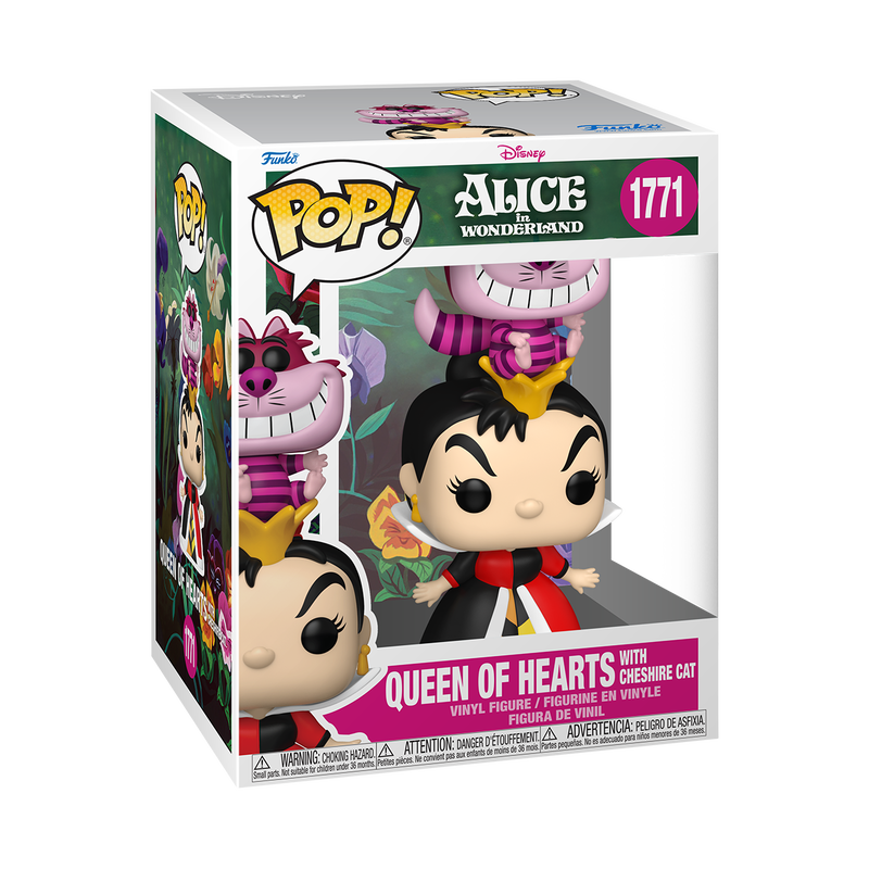 Disney Pop! ALice in Wonderland : Queen of Hearts with Cheshire Cat #1771 Deluxe