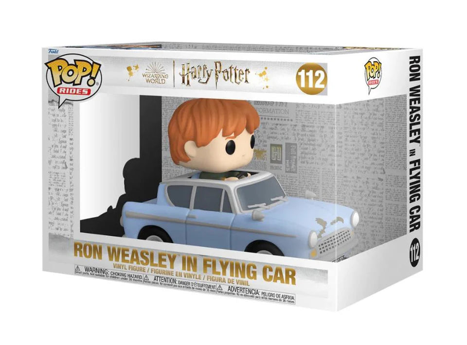 Pop! Rides Super Deluxe: Harry Potter - Ron Weasley in Flying Car #112