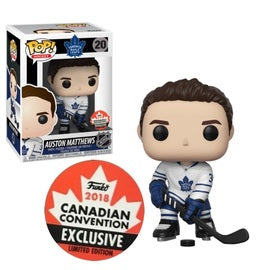 Funko Nhl Pop : Auston Matthews #20 Toronto Mapleleafs Canadian 2018 Fan Expo Exclusive (circle sticker)