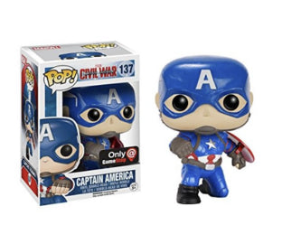 Funko Pop : Marvel : Captain America Civil War : Captain America #137 Gamestop Exclusive
