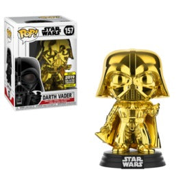 Funko Pop : Star wars : Darth Vader #157 2019 Galactic Convention Exclusive Gold Chrome