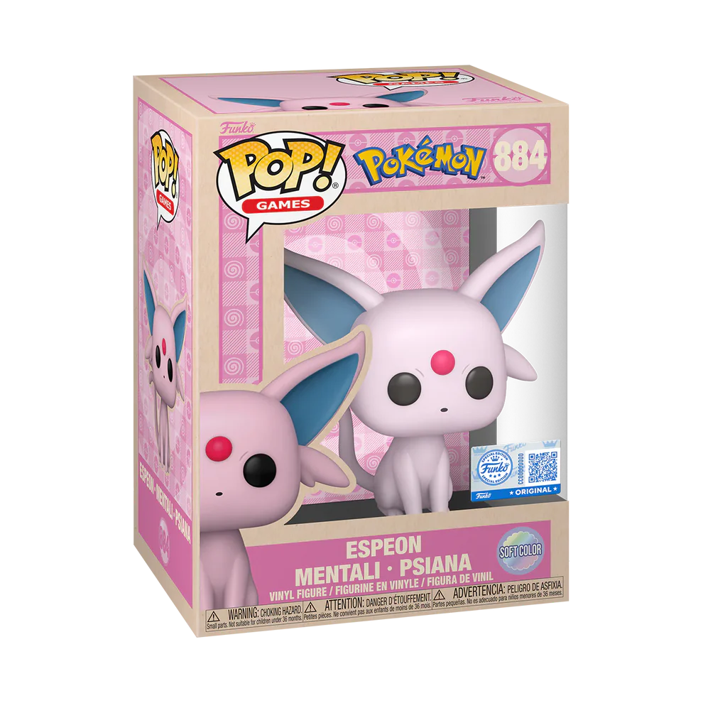 Funko POP! Games: Pokémon Espeon (Soft Color) Vinyl Figure #884 Exclusive