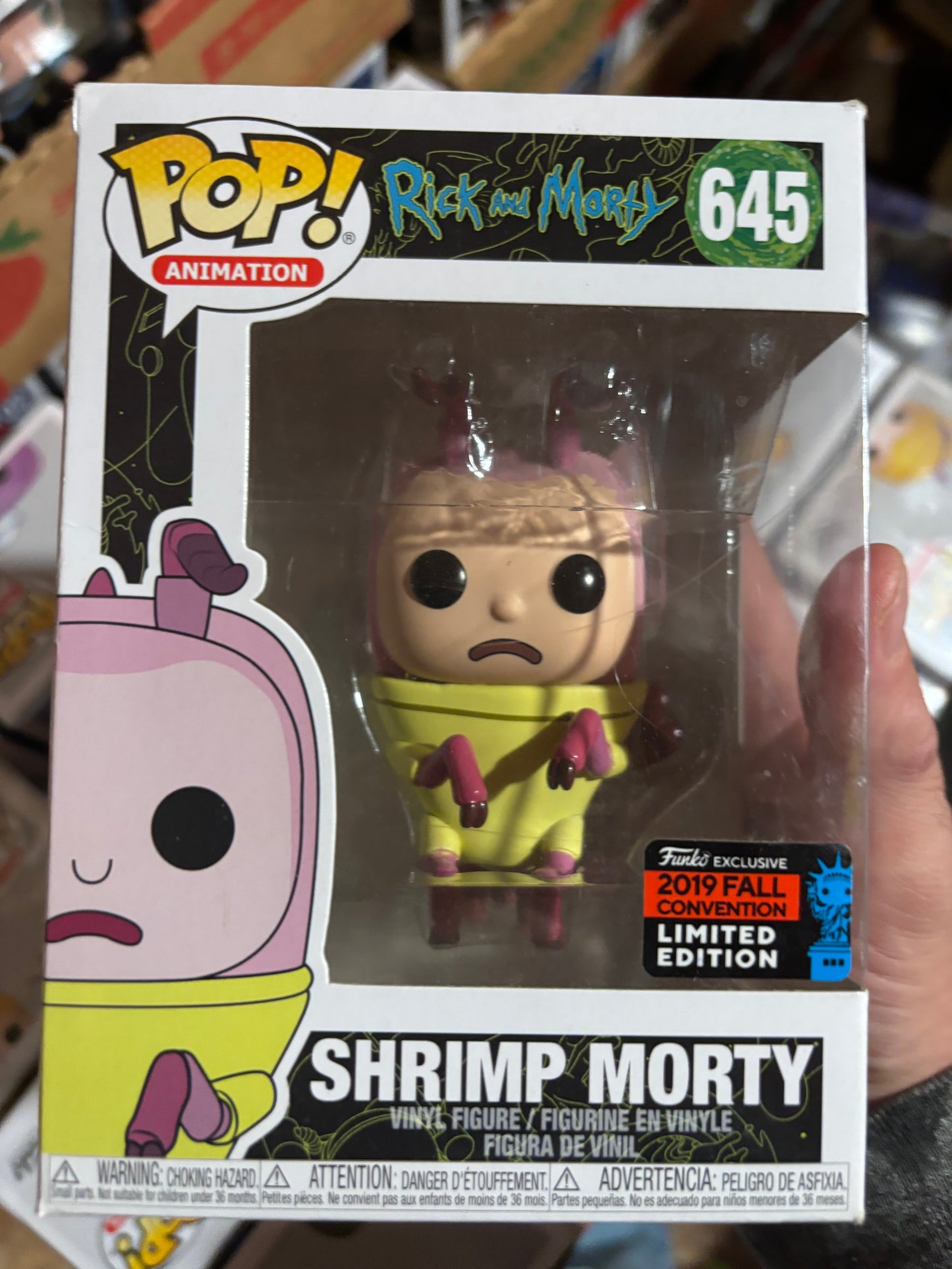 Funko Pop! Rick and Morty : Shrimp Morty #645 2019 Fall Convention Exclusive