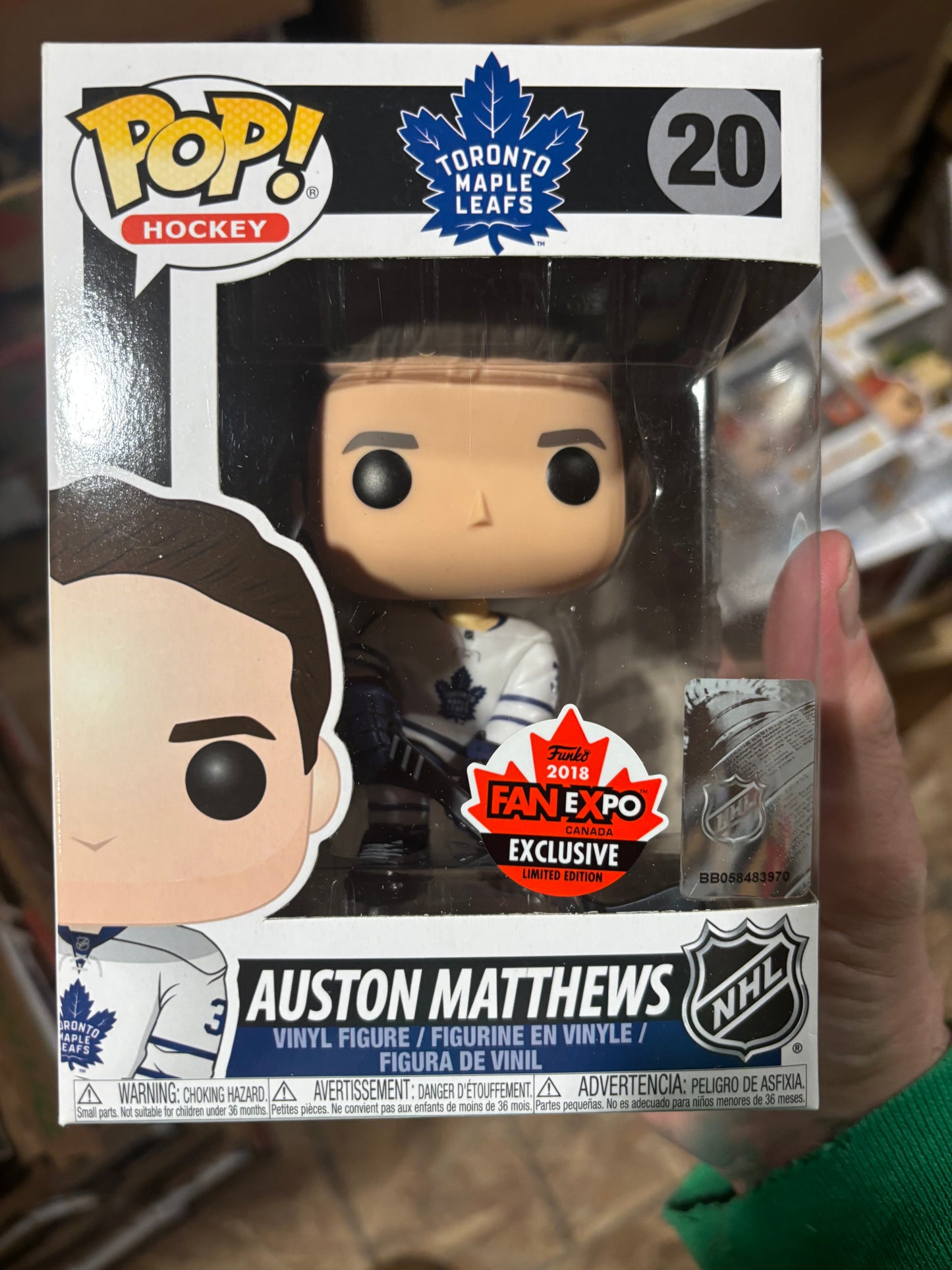Funko Nhl Pop : Auston Matthews #20 Toronto Mapleleafs 2018 Fan expo Exclusive