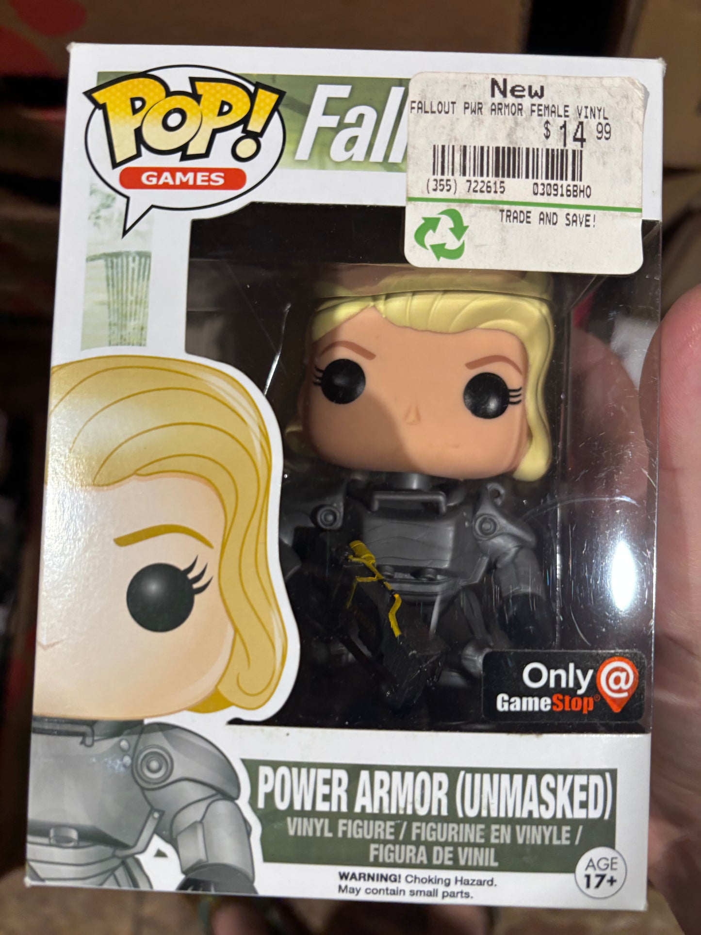 FUNKO POP! Fallout : Power Armor Unmasked Female #67 Gamestop Exclusive
