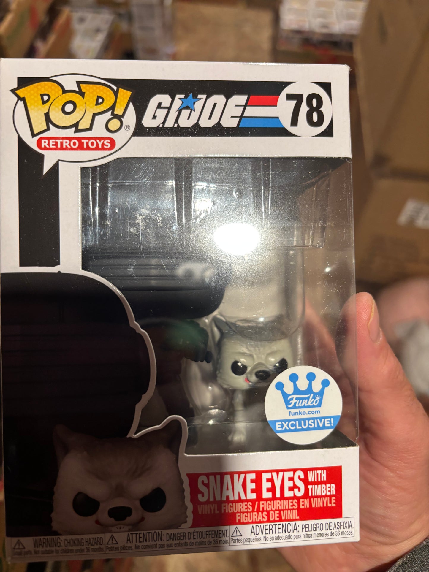 Funko Pop! Retro toys: Gi Joe G I : Snake Eyes with Timber #78 Funko Store Exclusive