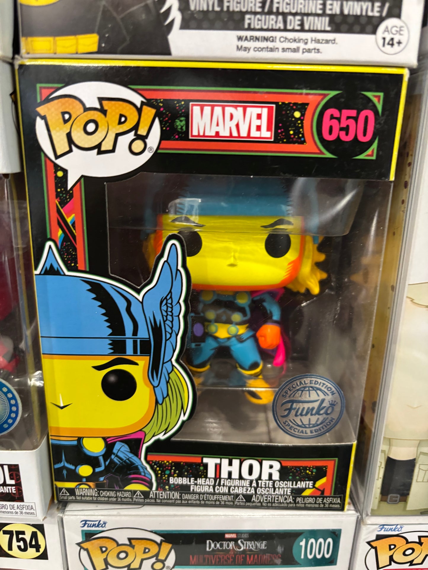 Marvel Funko Pop! Thor #650 Black Light Shared Exclusive