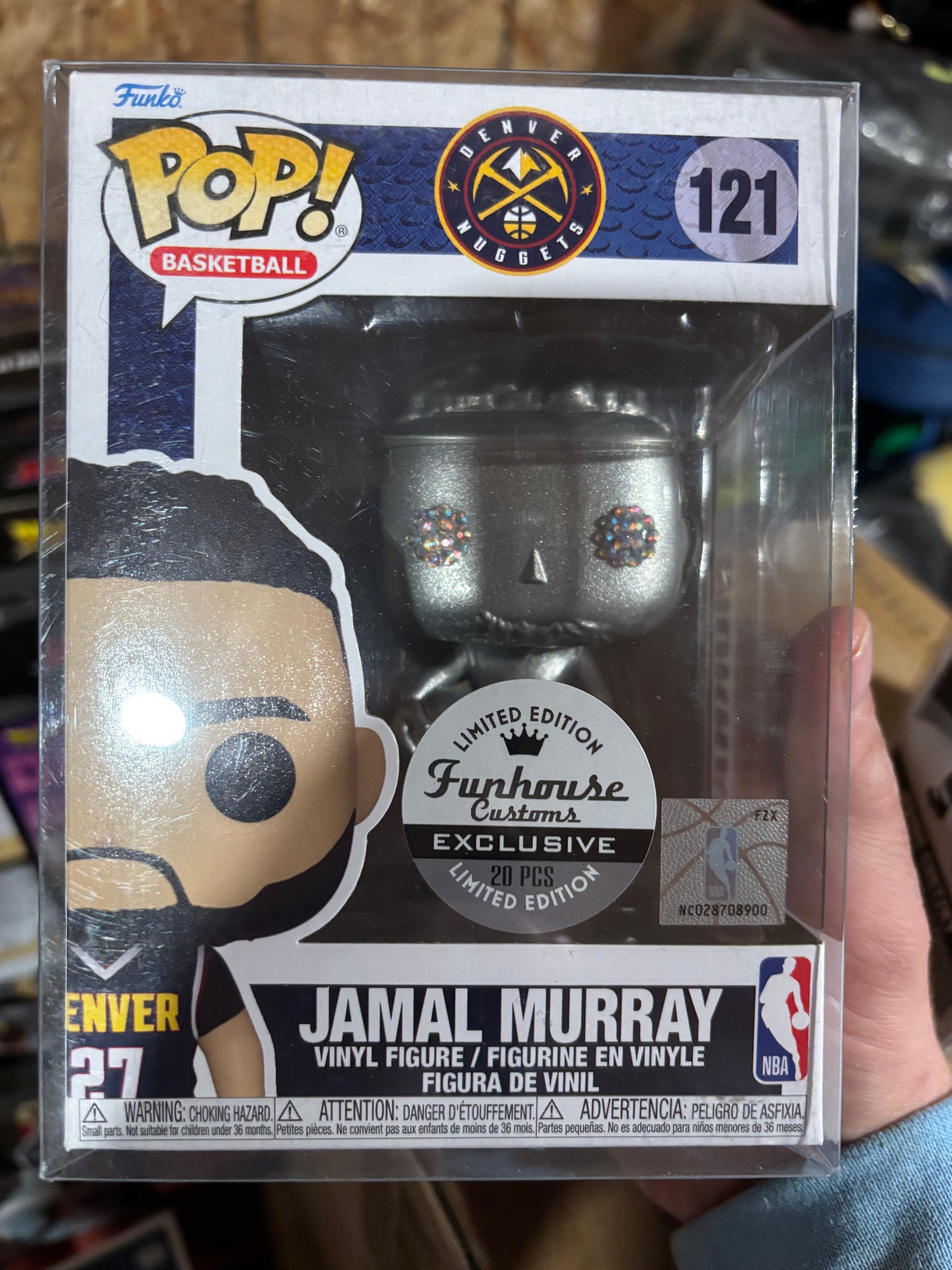NBA Pop! Jamal Murray #121 Denver Nuggets Silver Funhouse customs Exclusive limited 20 pieces