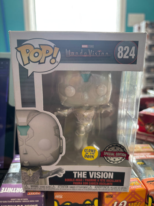 Funko Marvel Pop!  Wandavision : Vision #824 Shared Exclusive GID