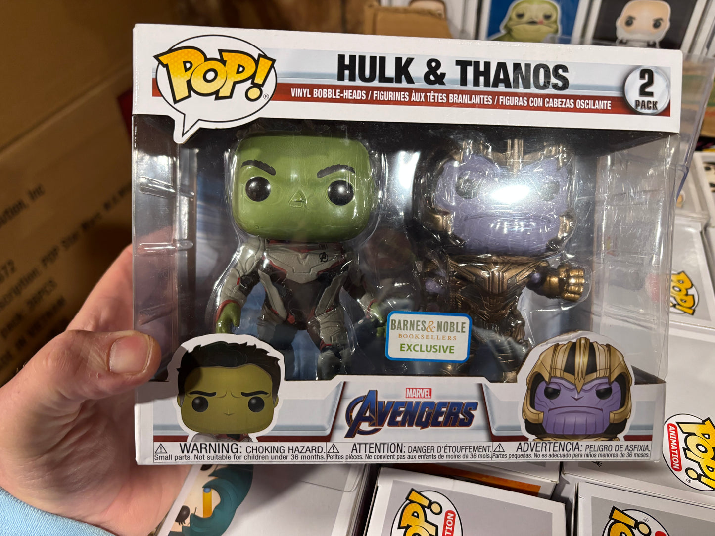 Funko Marvel Pop! Hulk & Thanos 2 Pack Barnes and Noble Exclusive