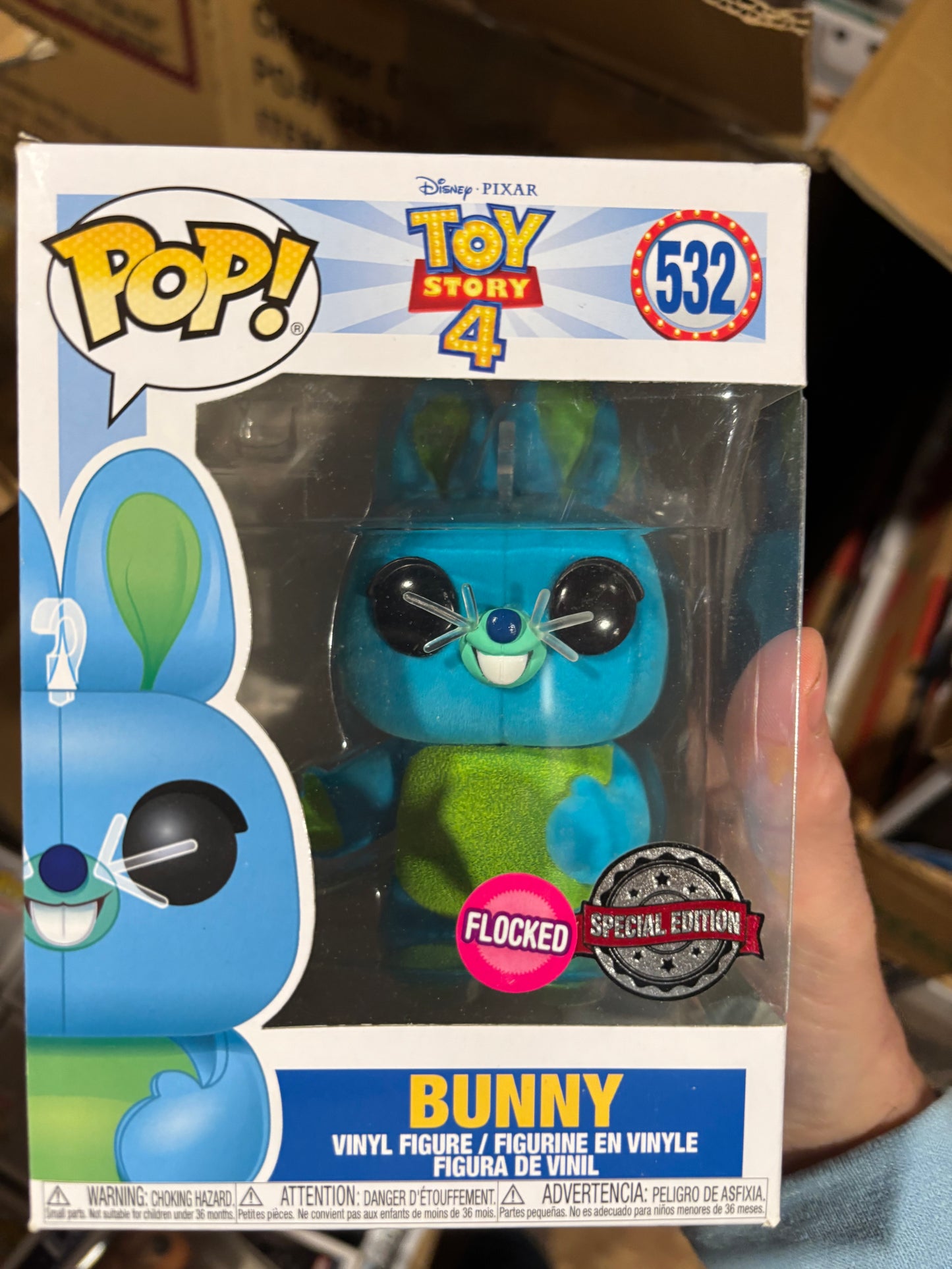 Disney Pop! Toy Story 4 : Bunny #532 Flocked Shared Exclusive