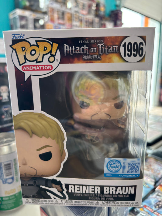Funko Pop! Attack On Titan : Reiner Braun #1996 Shared Exclusive