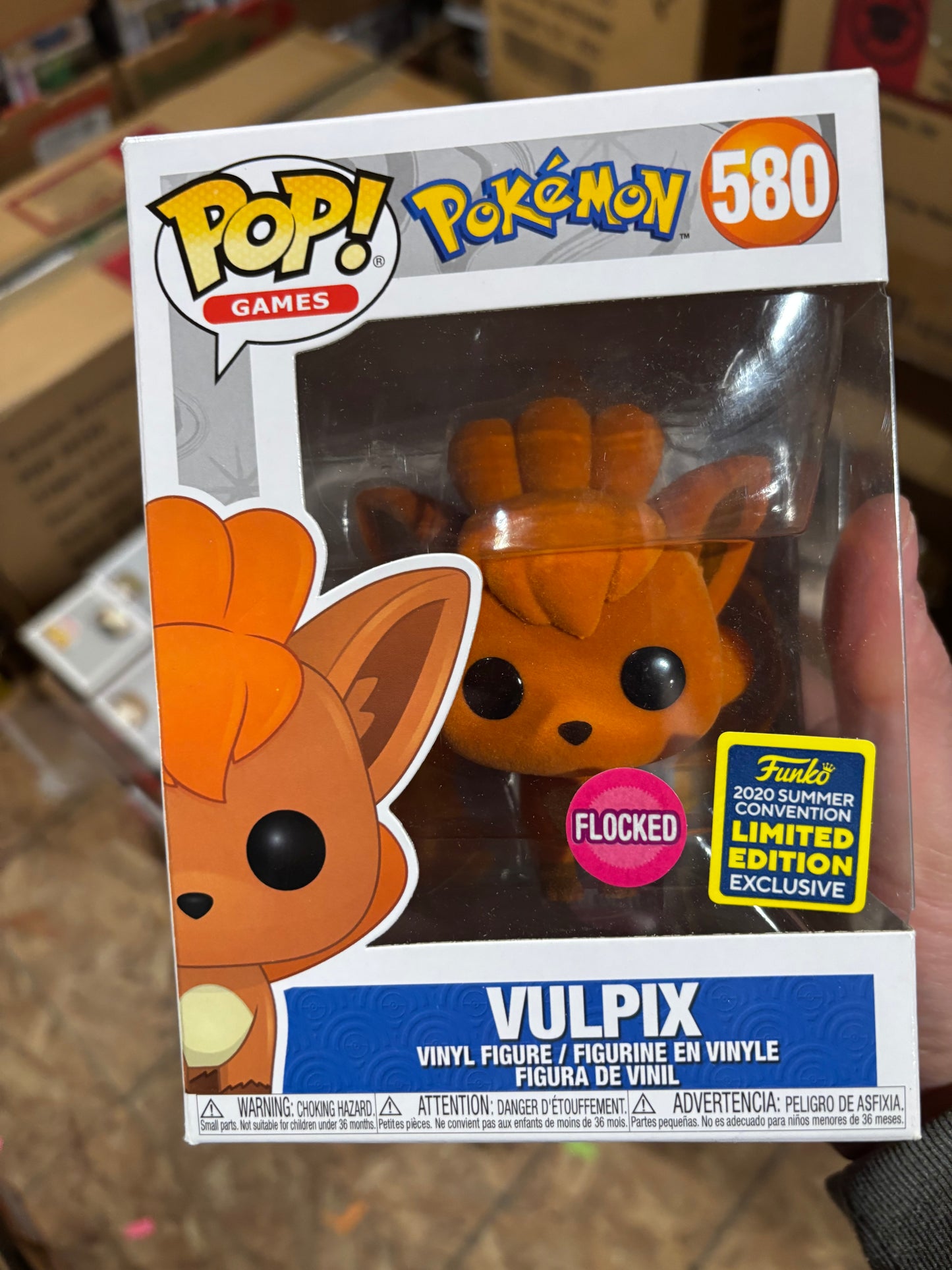 Pokémon Pop! Vulpix #580 Flocked 2020 Summer Exclusive