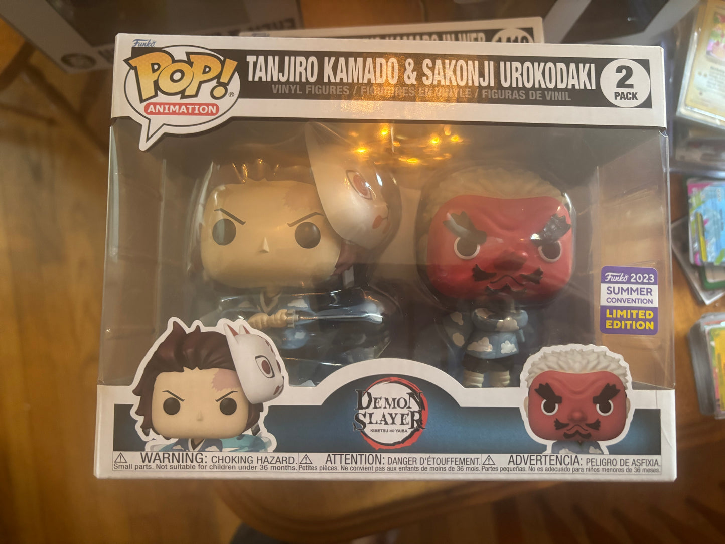 Funko! Pop Animation: Demon Slayer : Tanjiro Kamado & Sakonji Urokodaki 2 pack 2023 Summer Exclusive