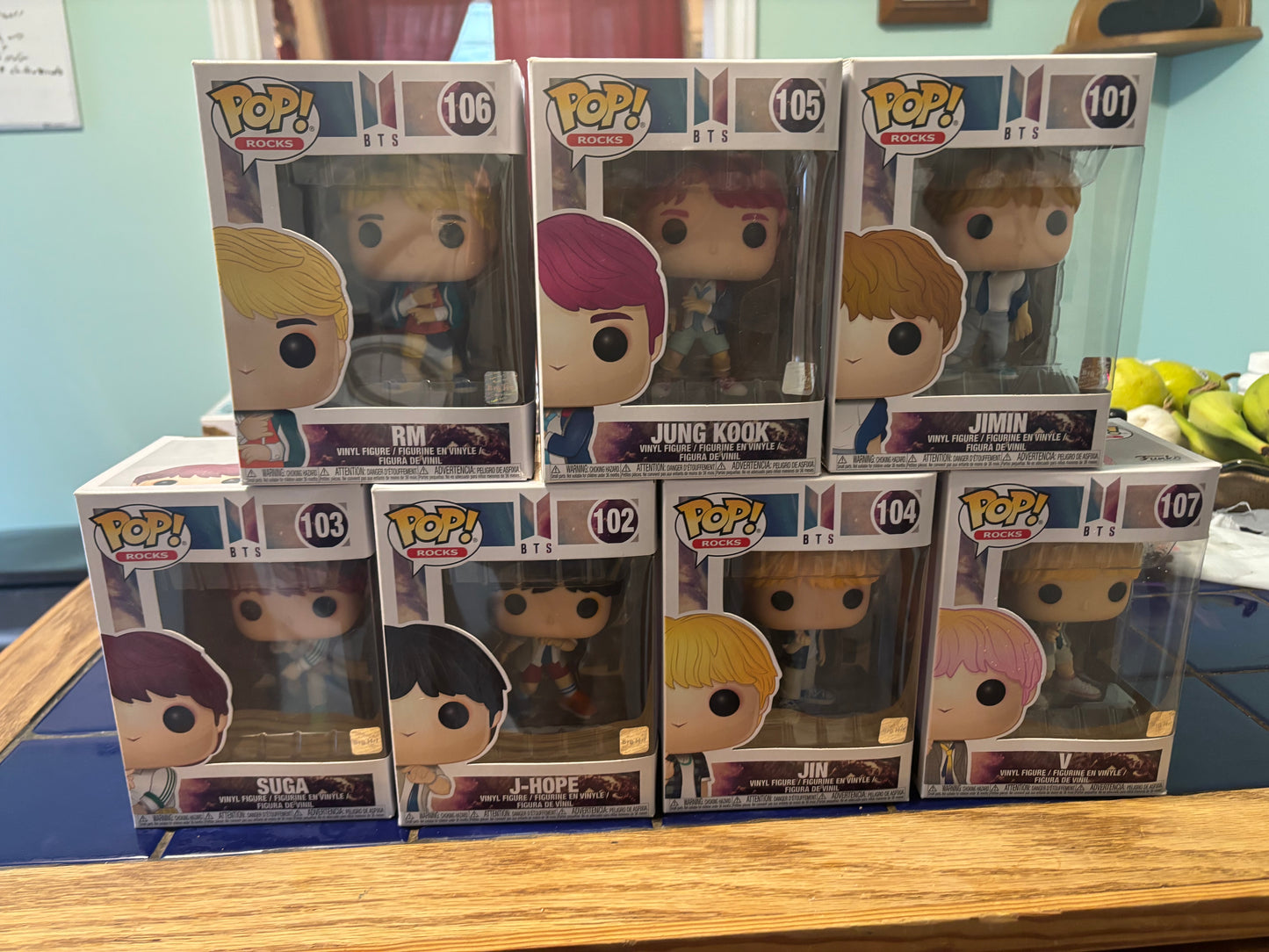 Funko BTS pop Set jimin j-hope suga jin jung kiik rm v complete 101 102 103 104 105 106 107