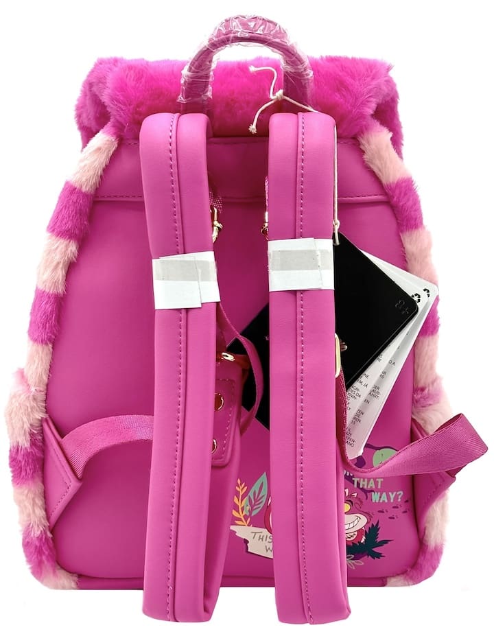 Loungefly Cheshire Cat Plush Pocket Mini Backpack Light Up Bag