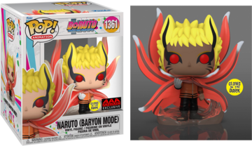 Funko Pop! Naruto Boruto : Naruto Baryon Mode #1361 AAA Exclusive GID Deluxe Sale