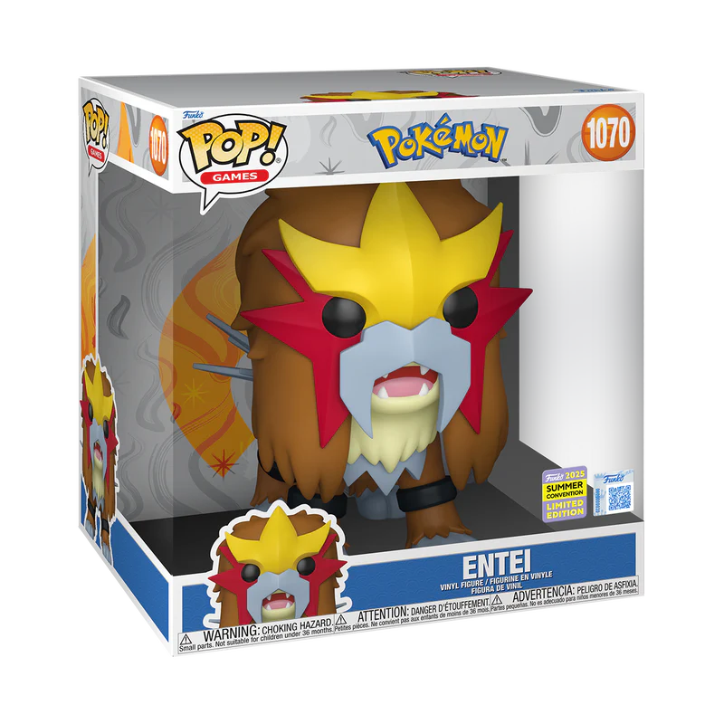Funko Pop! Games: Pokemon: Entei Jumbo 10" 2025 Summer Convention Shared Exclusive