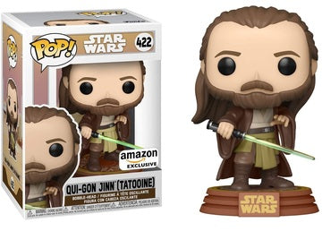 Funko Pop! Star Wars Qui Gon Jinn Tatooine #422 Amazon Exclusive
