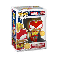 Funko Christmas Pop!  Marvel : Gingerbread Captain Marvel #936