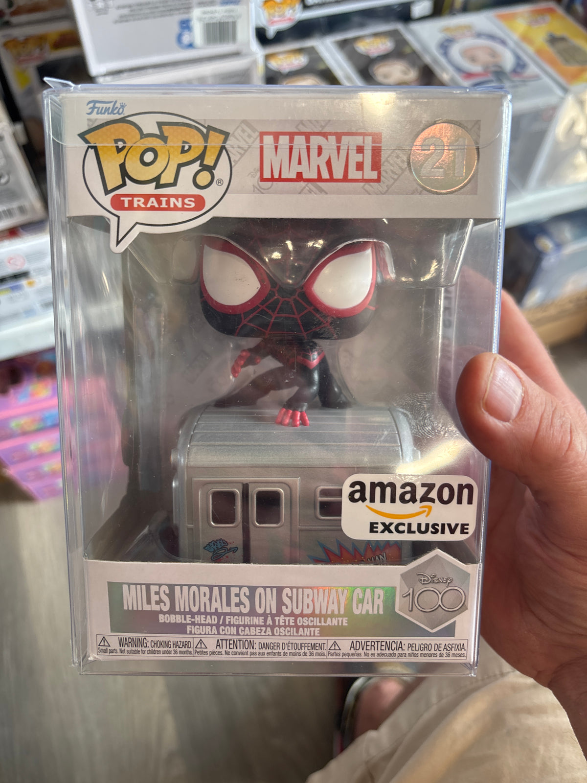 Marvel Pop! Spider-man miles morales on subway car -21 Amazon exclusive