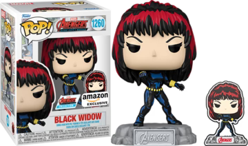 Funko Marvel Pop!  Avengers : Black Widow with pin #1260 Amazon Exclusive