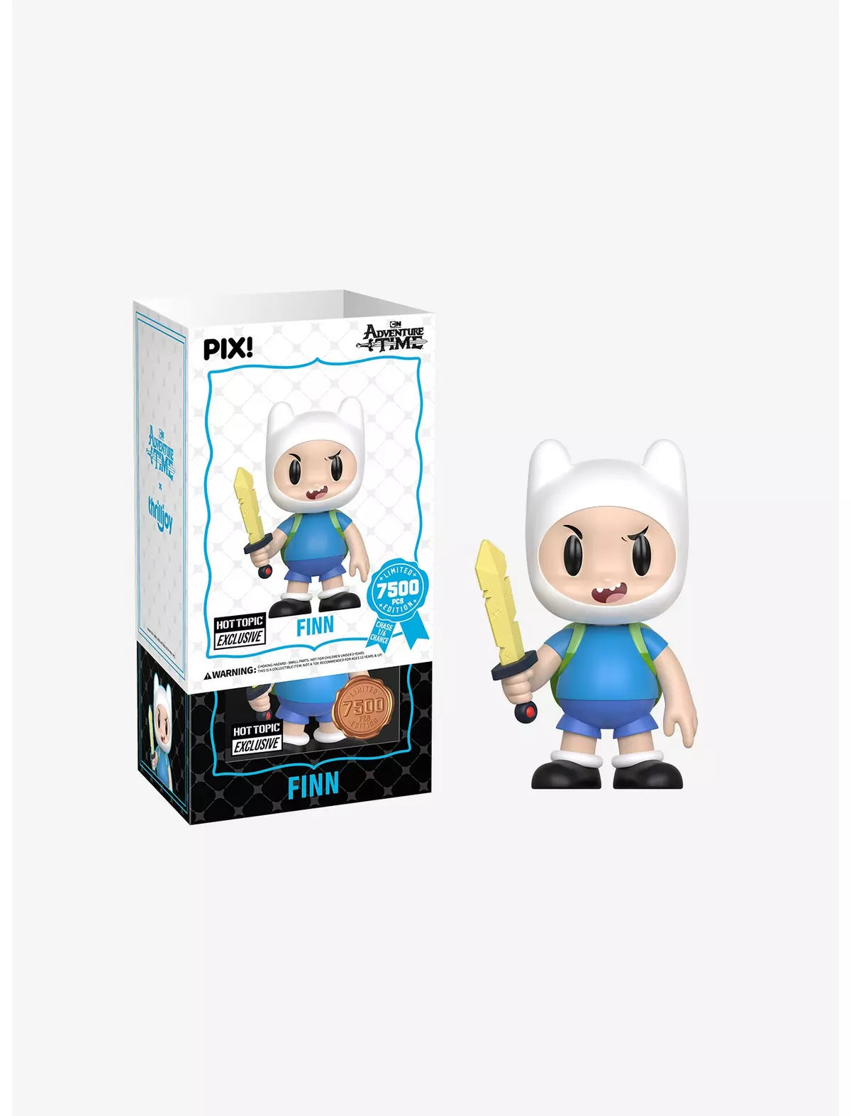 Thrilljoy :  Thrilljoy Adventure Time Pix! Finn Collectible Figure Hot Topic Exclusive