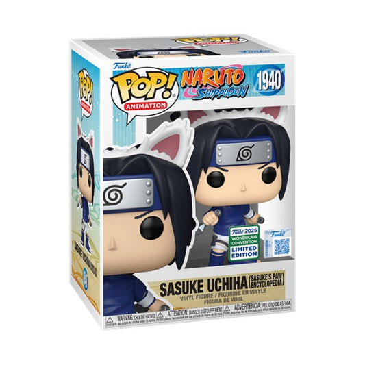 FUNKO POP! Naruto #1940 Sasuke Uchiha 2025 Wondrous Shared Exclusive with pop Protector