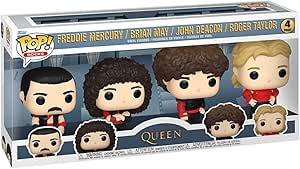 unko Pop! Rocks: Queen - Freddie Mercury, Brian May, John Deacon, Roger Taylor (Radio Gaga), 4-Pack