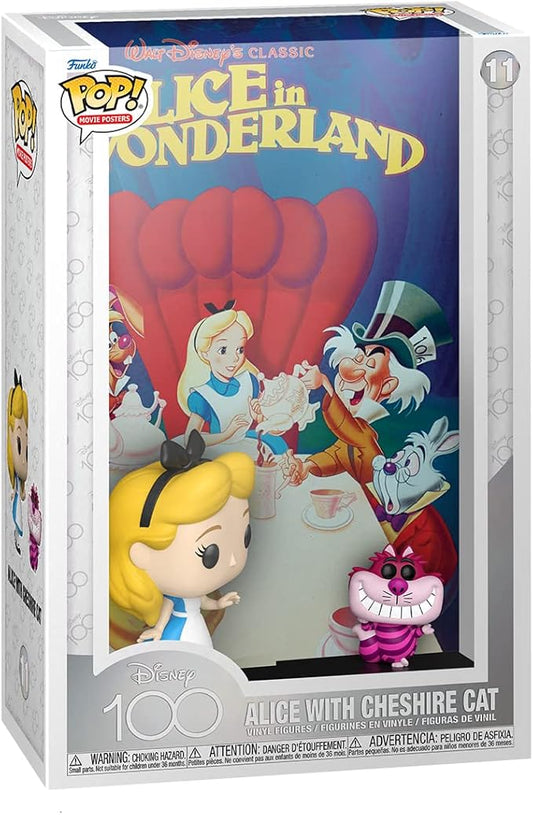 Funko Pop! Movie Poster: Disney 100 - Alice in Wonderland, Alice with Cheshire Cat Saletastic