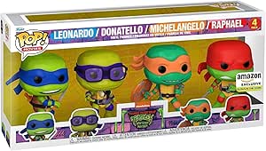 Funko Pop! Movies: Teenage Mutant Ninja Turtles: Mutant Mayhem - Ninja Turtles 4-Pack (Glow in The Dark), Amazon Exclusive