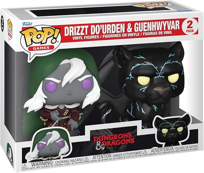 ungeons & Dragons Pop! Drizzt Do'Urden & Guenhwyvar, 2-Pack