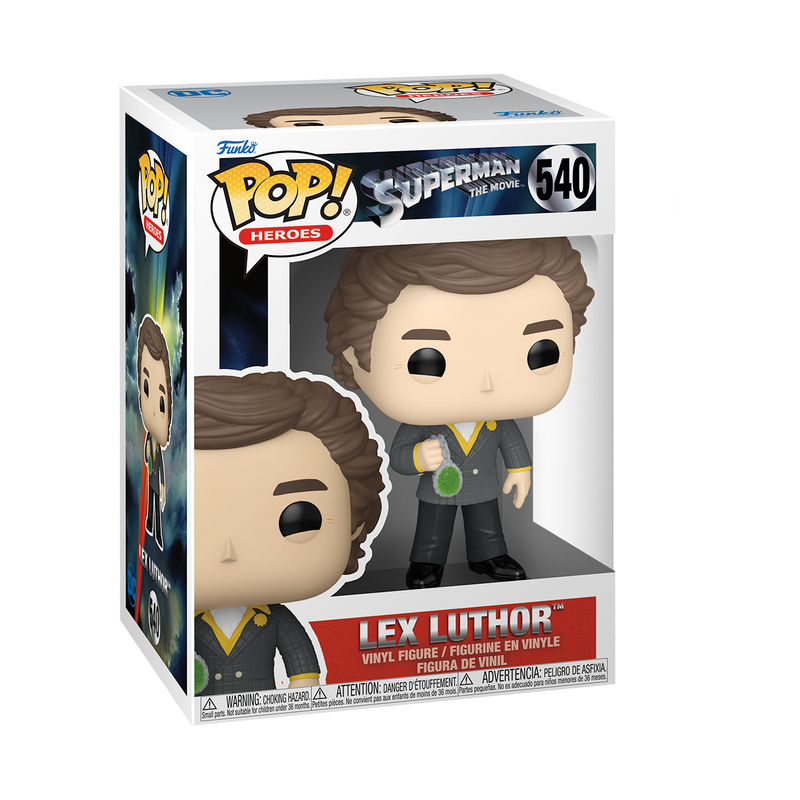 Funko Pop Dc Comics : Superman The Movie : Lex Luther #540 with Kryptonite Necklace 1978