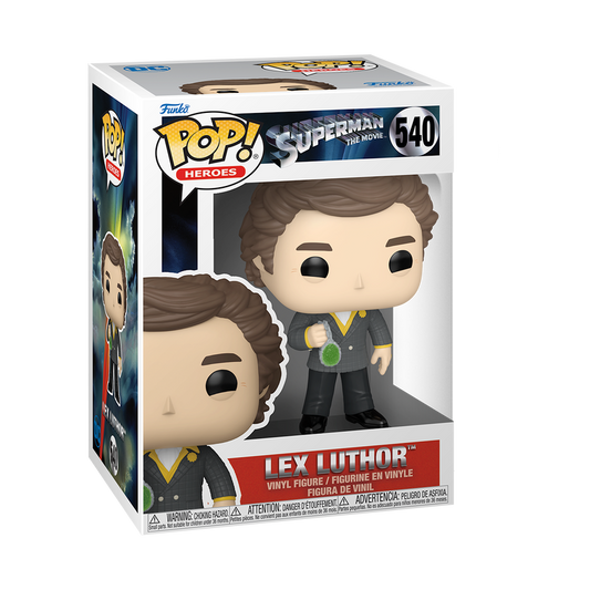 Funko Pop Dc Comics : Superman The Movie : Lex Luther #540 with Kryptonite Necklace 1978