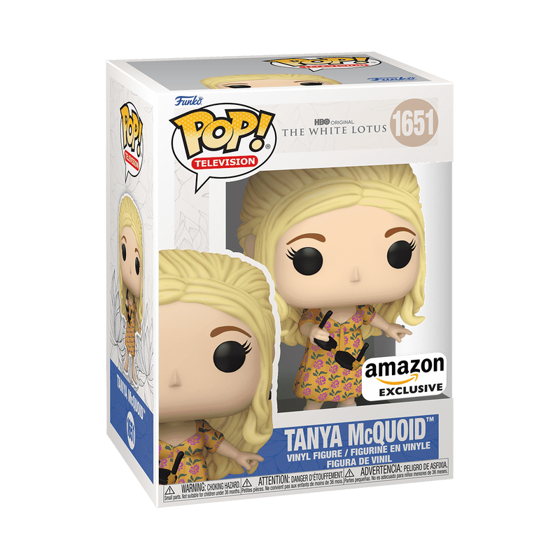 White Lotus Funko pop : Tanya Mcquoid #1651 Amazon Exclusive Holding glasses