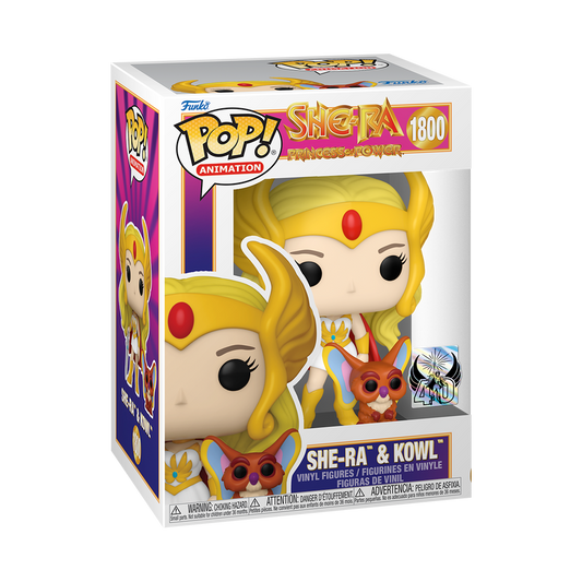 Funko Pop She-ra Princess of Power : She-ra & Kowl #1800 motu Masters of the Universe (Copy)